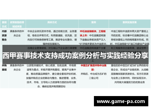 西甲赛事技术支持成功案例分析与实践经验分享
